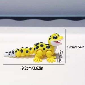 3D-Druck Mehrfarbiger Cartoon-Gecko Niedliches Modell SDL50 Kreative Dekompression mit Gelenkbewegungen des gesamten Körpers und Ornamenten - Product Image 2