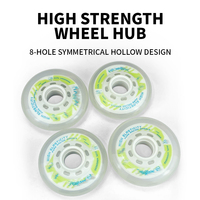Roues de remplacement pour patins de hockey sur roulettes OEM, en PU, haute résilience 76a 78a, pour intérieur et extérieur, adhérence élevée, résistantes à l'abrasion