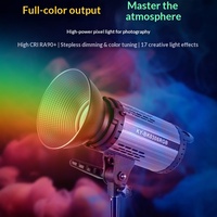 Lampe de studio RVB 100W pleine couleur à intensité variable pour éclairage continu et diffusions en direct, avec changement de couleur et effet lumière du soleil