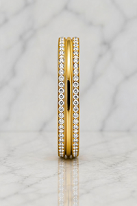 Anello JLM Premium in Acciaio al Titanio con Numeri Romani e Doppia Fila di Cristalli <span class=keywords><strong>per</strong></span> Uomo e Donna, Gioiello Regalo <span class=keywords><strong>per</strong></span> Matrimonio ed Eternità - Product Image 2