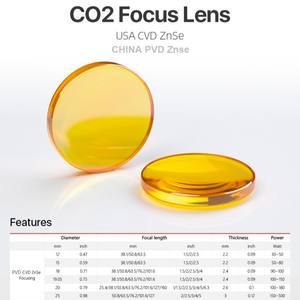 BLUETIMES DIA 20 25mm EE. UU. CVD Co2 Lentes de enfoque láser para máquina de corte Co2 - Product Image 3