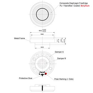 Auriculares de Alta Fidelidad con Sonido de Alta Calidad, Unidad de Controlador Dinámico de 50 mm con Recubrimiento de Neodimio, Altavoz de Auriculares con Imán de Neodimio de 50 mm - Product Image 3