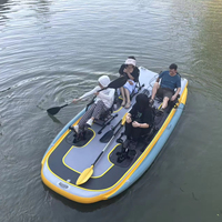 Kayak gonflable léger et écologique en PVC Viking, bateau de loisirs nautiques, moteur, gouvernail, lac, mer, dérive, pliable pour 4 personnes
