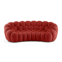 Canapé de salon de luxe, canapé à bulles incurvé, canapé de football, moderne, européen, italien, confortable, extensible, inclinable, canapé personnalisé