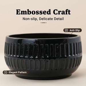 Ensemble de 2 pots de fleurs modernes en céramique émaillée durables pour une utilisation en intérieur/bureau et en jardin pour les fleurs/plantes vertes - Product Image 4