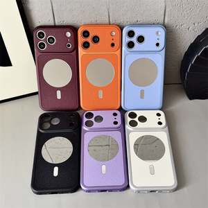 เคสโทรศัพท์มือถือกระจกแต่งหน้ากล้องหนังสำหรับ iPhone 18 Pro Max 17 16 15กรอบด้านหลังกันกระแทก - Product Image 1