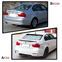 Kit de Carrocería Completo Estilo M4, Conversión de Parachoques Delantero y Trasero de Plástico PP para BMW Serie 3 E90 2009-2012, Piezas de Mejora de Estilo Automotriz