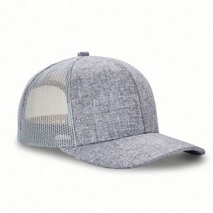 Casquettes en polyester à 6 panneaux, en gros d'usine, casquettes trucker personnalisées en maille avec fermeture snapback - Product Image 4