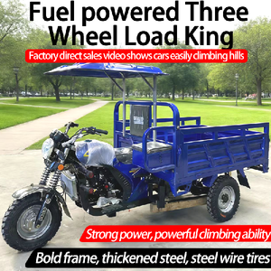 New Power Three Wheeled <b>Gasoline</b> Motorized Closed Body Self Dumping Cargo Freight Vehicle - Product Image 5