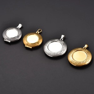 Pendentif Médaillon Rond Ouvrable en Acier Inoxydable pour Photo, pour Collier DIY, Breloque Cadre Photo pour Femme et Homme, Chaîne, Bijou en Métal, Cadeau - Product Image 5