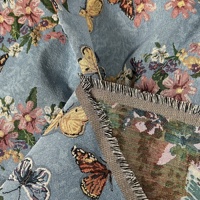 Tissus de brocart Jacquard européen Offre Spéciale 100% coton teint en fil de polyester grand motif pour les robes de Textiles de maison