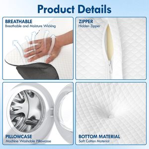 Almohada Cervical Ortopédica de Espuma Viscoelástica, Transpirable, Ergonómica, Terapéutica, con Forma de Mariposa, para el Insomnio, en Oferta - Product Image 4