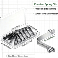 Clip en V personnalisé en acier inoxydable, clip métallique plat pour tente, auvent, bouton poussoir, fabrication OEM