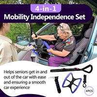 Crochet d'assistance réglable 4-en-1 pour la levée des poignées de porte de voiture, idéal pour les personnes âgées, handicapées et enceintes - Matériau plastique
