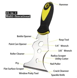 15-in-1 Edelstahl-Färbung Putty-Räber-Werkzeug Spackel-Messer-Färber-Werkzeug Putty-Messer-Räber