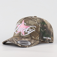 Cappellino da Baseball Sportivo Classico di Alta Qualità Personalizzato con Stampa Mimetica Leopardata e Logo Ricamato, 5 Pannelli in Oxford con Chiusura Snapback