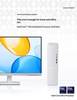 PC Desktop Lenovo Xiaoxin Slim Baru dengan Monitor 23.8 Intel Ultra 5-225 16GB 512GB SSD Grafis Terintegrasi untuk Kantor dan Pembelajaran