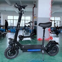 Trottinette électrique pliable 1200W 48V 11 pouces, double suspension en aluminium, frein à disque, trottinette électrique pour adultes, 18Ah 50 km/h OEM