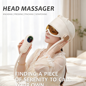 Casco de Presoterapia Ocular 2 en 1 con Compresa Cálida, <span class=keywords><strong>Audio</strong></span> Inalámbrico y Dispositivo de Relajación, Recargable por USB, OEM - Product Image 1