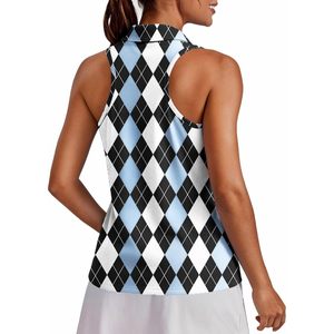 FOXA Chemise de golf sans manches pour femme, col à revers, séchage rapide, débardeur athlétique à col en V - Product Image 1