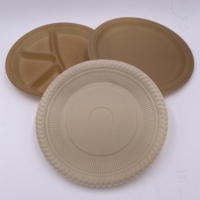 Machine de thermoformage en ligne entièrement automatique pour la fabrication de grandes assiettes alimentaires rondes jetables de 12/11 pouces, 4CP, 3 compartiments, simples