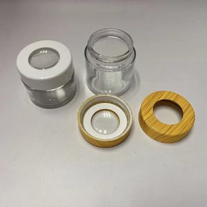 Lưu trữ trong suốt lọ thủy tinh Magnifying ánh sáng Stash hoa container cửa sổ Nắp <span class=keywords><strong>Jar</strong></span> với Magnifying Nắp - Product Image 6