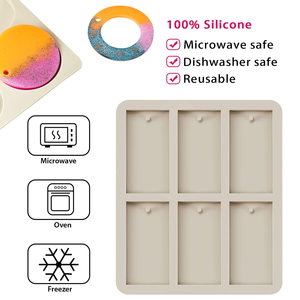 Moule universel en silicone pour bougies, fleurs séchées, étiquettes en gypse et tablettes de cire d'aromathérapie DIY faites à la main - Product Image 3
