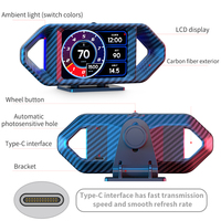 Nouveau HUD de voiture JDM 6 en 1 avec interface couleur OBD2 P26 DIY, affichage tête haute, port Type-C et suppression des codes d'erreur