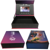 Boîte cadeau vidéo publicitaire pour Noël, boîte cadeau vidéo LCD 5/7/10,1 pouces avec écran LCD, invitation vidéo de Noël.