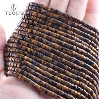 Discos de Piedra Natural de 2x4 mm, Redondos y Planos, en Forma de Moneda, Separadores de Gemas, Cuentas Sueltas, Adecuados para Hacer Pulseras y Joyería DIY