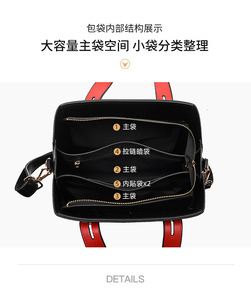 Nuevo Diseño de Bolso de Mano con Patrón de Serpiente y Piedras en Contraste, Bolso Bandolera de Gran Capacidad y Alta Calidad - Product Image 3