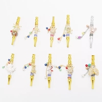 Beaucoup de couleurs incrusté verre diamant shisha accessoires doré narguilé pointe embout narguilé bouche embouts