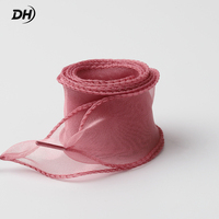 Lacets en organza unisexe à bords ondulés pastel, légers et transparents, décoratifs, 4 cm, pour chaussures Mary Jane en toile et chaussures de mariée – Approvisionnement direct usine
