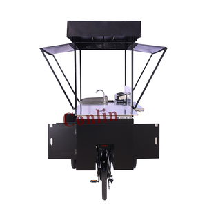 Carro plegable <span class=keywords><strong>de</strong></span> acero inoxidable con nevera, fregadero, <span class=keywords><strong>bicicleta</strong></span>, carrito <span class=keywords><strong>de</strong></span> comida con vitrina a la venta - Product Image 6