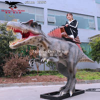 Dinosaur Park Attraction Ride Animatronic Dinosaur Riding