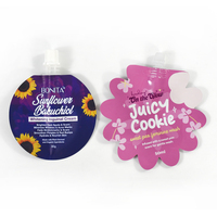 Sachet Doypack personnalisé imprimé 30ml 50ml, forme spéciale, pour liquide nettoyant, crème visage, mini échantillon, emballage avec bec verseur