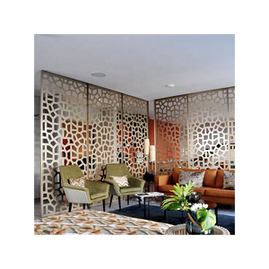 Divisor de pared de Metal decorativo personalizado para habitaciones, divisor de pared de alta calidad con corte láser para restaurante y habitaciones - Product Image 4