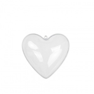 Handgemachte transparente 6cm umwelt freundliche Herz Anhänger Hochzeits dekoration füllbare Plastik kugeln Weihnachts kugeln Geschenk box - Product Image 5