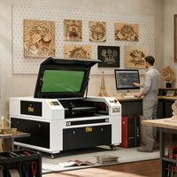 Máquina de Corte y Grabado Láser CO2 de 100W 130W 150W 9060/1390 para Madera, Cuero, Acrílico, MDF, Papel, Piedra, Máquina Láser de Gran Formato