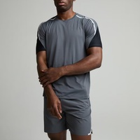 Ensemble de t-shirts et shorts personnalisés pour hommes, tenue d'entraînement pour la course à pied, la gym, survêtements courts pour hommes