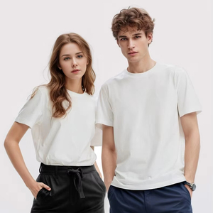 Camisetas de algodón peinado de calidad de 180gsm, ropa interior básica de manga corta en color blanco liso para trabajo en equipo, stock disponible - Product Image 1