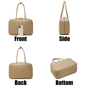 Usine <span class=keywords><strong>Sac</strong></span> à <span class=keywords><strong>Main</strong></span> Cuir Véritable <span class=keywords><strong>Femme</strong></span> Vintage Boston Clutch Simple Grande Capacité Travail Luxe Discret Sacs à <span class=keywords><strong>main</strong></span> - Product Image 4