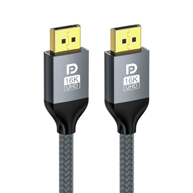 16K 80Gbps DisplayPort Cable 2.1 8K 240Hz, 4K 540Hz 360Hz 240Hz DP 2.1 Cable, HDR DSC Display Port Cord Compatible FreeSync etc