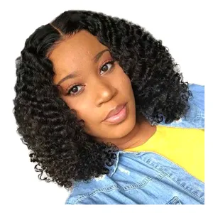Curly Bob Water Wave Lace Front Wig Human Hair Wig Loose Deep Wave Frontal Bob Brazilian Weaves And Wigs for Black Women