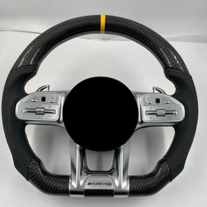 Volante AMG de Cuero Genuino y Fibra de Carbono YUNZ Auto Parts para <span class=keywords><strong>Mercedes</strong></span> Benz Clase A/C/<span class=keywords><strong>E</strong></span>/GLA/CLS C300 E63 W222 W221 W223 - Product Image 6
