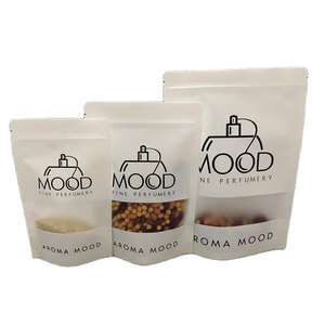 Sac d'emballage zip-lock en papier kraft personnalisé biodégradable réutilisable Doypack sacs alimentaires auto-scellants pour café moulu - Product Image 1