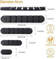 Clips de fixation pour câbles, organisateur de cordons à visser, pince de gestion de câbles en silicone, support de câbles