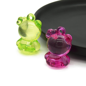 Хит продаж, акриловые прозрачные стеклянные бусины <span class=keywords><strong>Hello</strong></span> <span class=keywords><strong>Kitty</strong></span> с мультяшным рисунком, индивидуальные Подвески «сделай сам», Бисер для ювелирных изделий - Product Image 6