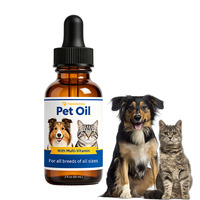 Gouttes liquides à base de chanvre pour animaux de compagnie, oméga pour le soutien des articulations et des hanches, apaisant, anti-stress, soin de la peau et du pelage pour chiens et chats