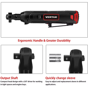 Brushless Portable 12V Lithium-ion 1Ah <b>Battery</b> Cordless Handheld Industrial DIY Impact Wrench 45N.m Torque 2 Drive - Product Image 4